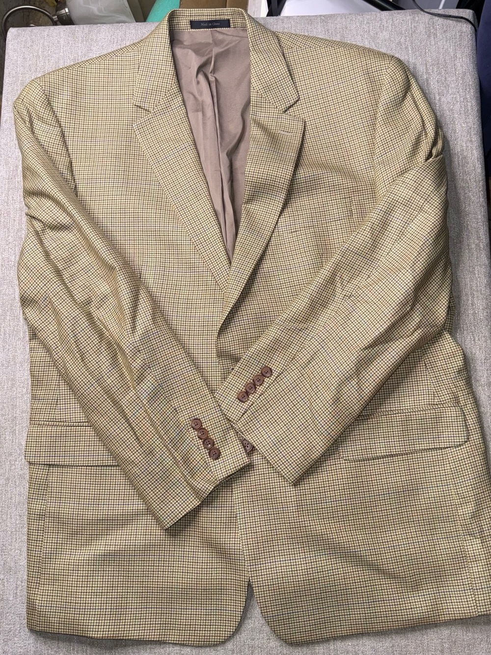 Ralph Lauren Beige Plaid Sport Coat 48R